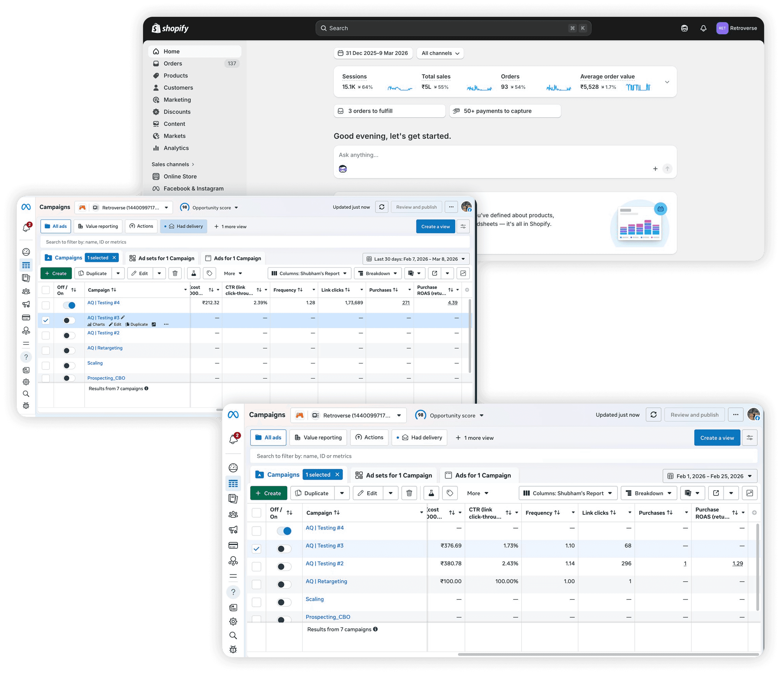Shopify Dashboard